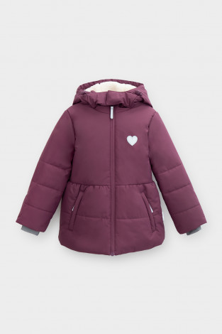 Куртка для девочки, артикул: ВК 38085/н/2 ГР, цвет: фиолетовый - 2 фото