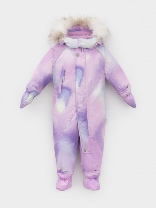 Комбинезоны утепленные для девочки, артикул: ВК 60116/н/15 Ал, цвет: розовый - 2 фото