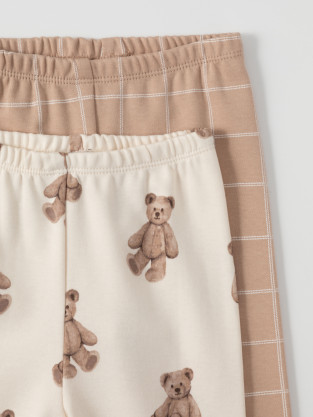 Брюки для новорожденных, артикул: К 400785-2уп, цвет: сахар - 2 фото