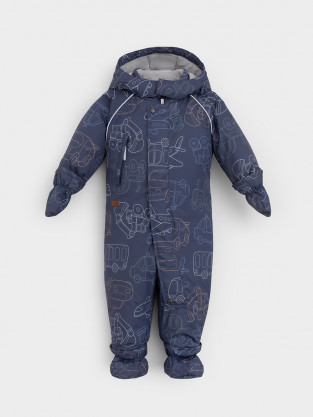 Комбинезоны утепленные для мальчика, артикул: ВК 60032/н/63 Ал, цвет: синий - 2 фото
