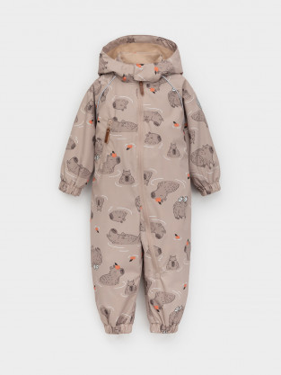 Комбинезоны утепленные для мальчика, артикул: ВК 60088/н/25 Ал, цвет: бежевый - 2 фото