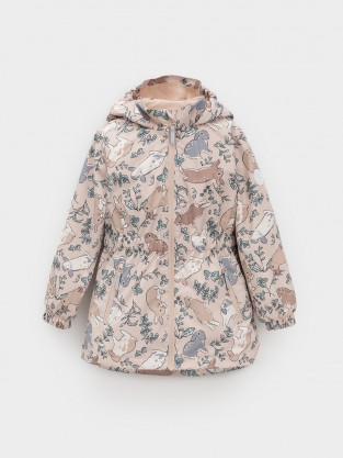 Куртка для девочки, артикул: ВК 32118/н/7 УЗГ, цвет: бежевый - 2 фото
