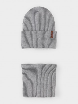 Комплект вязаный для мальчика, артикул: КВ 22019, цвет: серый - 2 фото