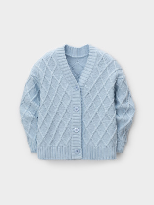 Жакет для девочки, артикул: КВ 30172, цвет: голубой - 2 фото