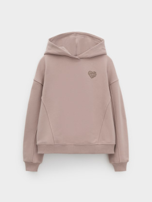 Худи для девочки, артикул: КР 302811, цвет: кофейный - 2 фото