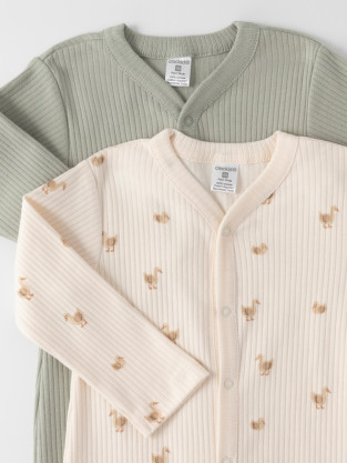 Комбинезон для новорожденных, артикул: К 6523-2уп, цвет: зеленый - 2 фото