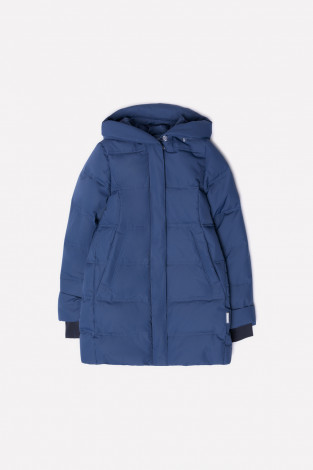 Пальто для девочки, артикул: ВК 34050/1 УЗ, цвет: синий - 2 фото