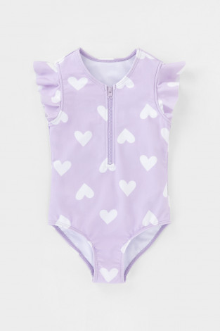 Купальник для девочки, артикул: ТК 16020/2н ФВ, цвет: фиолетовый - 2 фото