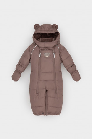 Комбинезоны утепленные для мальчика, артикул: ВК 60119/1 УЗГ, цвет: коричневый - 2 фото