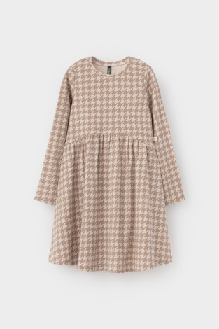 Платье для девочки, артикул: КР 5892, цвет: бежевый - 2 фото