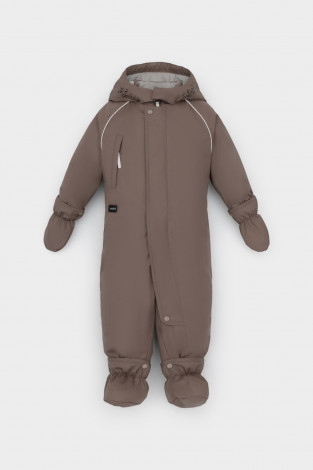 Комбинезоны утепленные для мальчика, артикул: ВК 60118/6 ГР, цвет: кофейный - 2 фото
