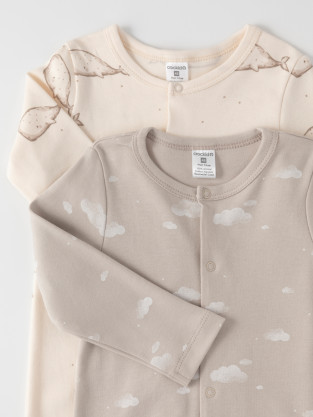 Комбинезон для новорожденных, артикул: К 6535-2уп, цвет: светло-бежевый - 2 фото