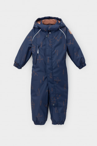 Комбинезоны утепленные для мальчика, артикул: ВК 60032/н/38 Ал, цвет: темно-синий - 2 фото