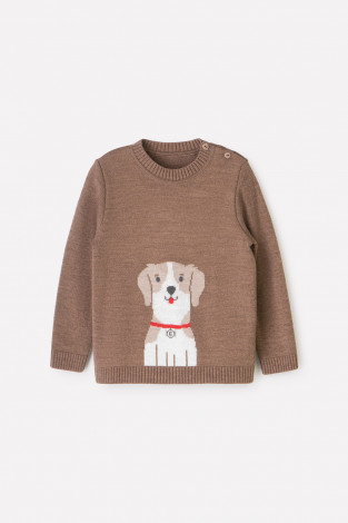 Джемпер для мальчика, артикул: КВ 30121/ш, цвет: бежевый - 2 фото