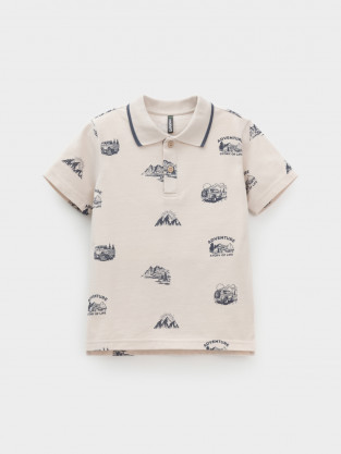 Футболка для мальчика, артикул: КР 302416, цвет: бежевый - 2 фото