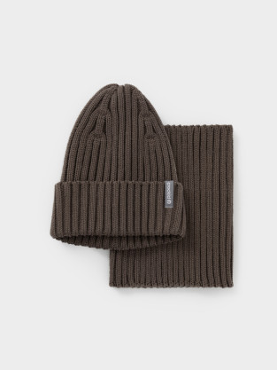 Комплект вязаный для мальчика, артикул: КВ 22021, цвет: коричневый - 2 фото