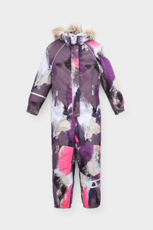 Комбинезоны утепленные для девочки, артикул: ВК 60097/н/3 ГР, цвет: бордовый - 2 фото