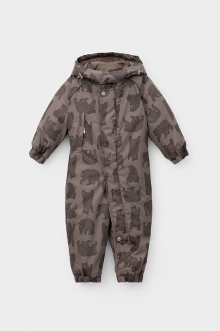 Комбинезоны утепленные для мальчика, артикул: ВК 60032/н/35 Ал, цвет: коричневый - 2 фото