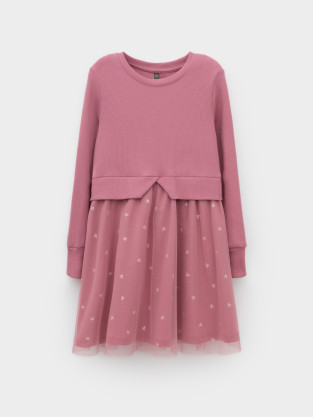 Платье для девочки, артикул: К 5833, цвет: розовый - 2 фото