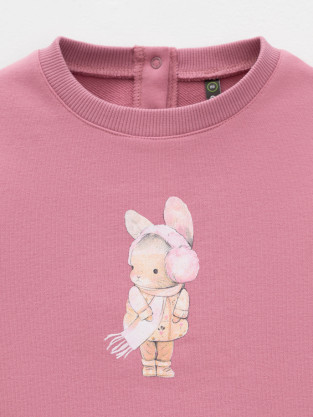 Свитшоты для девочки, артикул: КР 302874, цвет: розовый - 2 фото