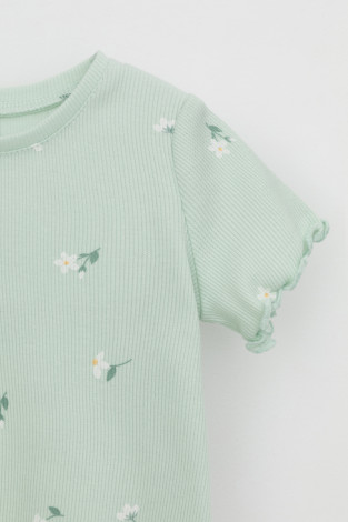 Футболка для девочки, артикул: КР 301996-1, цвет: зеленый - 2 фото