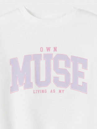 Свитшоты для девочки, артикул: КР 302879-1, цвет: сахар - 2 фото