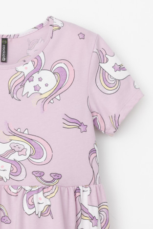 Платье для девочки, артикул: КР 5924-1, цвет: фиолетовый - 2 фото