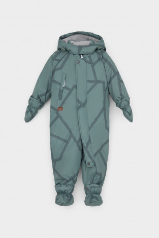 Комбинезоны утепленные для мальчика, артикул: ВК 60032/н/51 Ал, цвет: зеленый - 2 фото