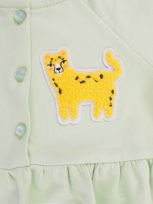 Платье для девочки, артикул: КП 5850, цвет: зеленый - 2 фото