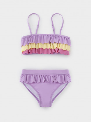 Купальник для девочки, артикул: ТК 17009/9 ФВ, цвет: светло-розовый - 2 фото