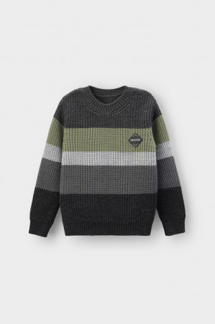 Джемпер для мальчика, артикул: КВ 30141, цвет: серый - 2 фото