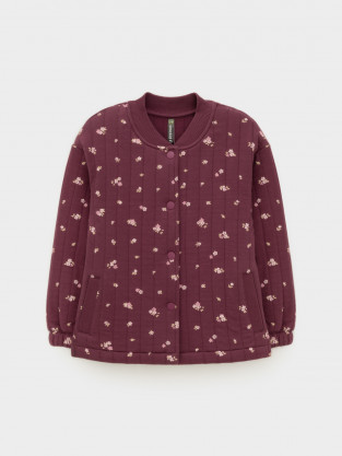Жакет для девочки, артикул: КР 302574, цвет: бордовый - 2 фото