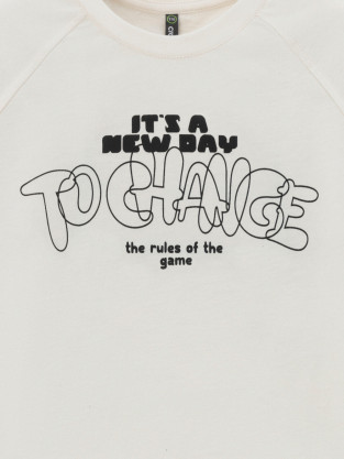 Футболка для мальчика, артикул: КР 303026-1, цвет: сахар - 2 фото