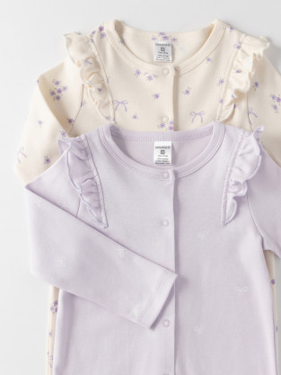 Комбинезон для новорожденных, артикул: К 6534-2уп, цвет: фиолетовый - 2 фото