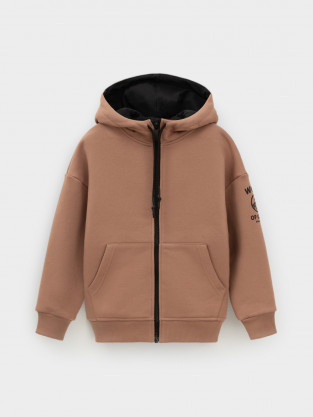 Толстовки для мальчика, артикул: КР 302853, цвет: кофейный - 2 фото