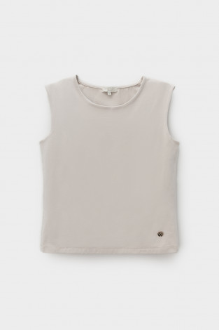 Майки женские для мам, артикул: ЕВТ 3339, цвет: светло-бежевый - 2 фото