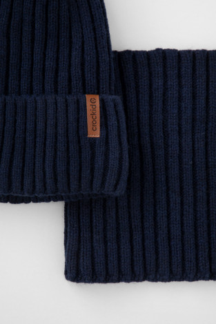 Комплект вязаный для мальчика, артикул: КВ 22015/ш, цвет: синий - 2 фото