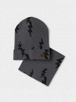 Шапка для мальчика, артикул: К 8171, цвет: темно-серый - 2 фото