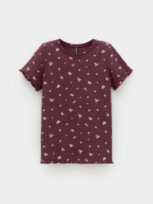 Футболка для девочки, артикул: КР 302814, цвет: бордовый - 2 фото
