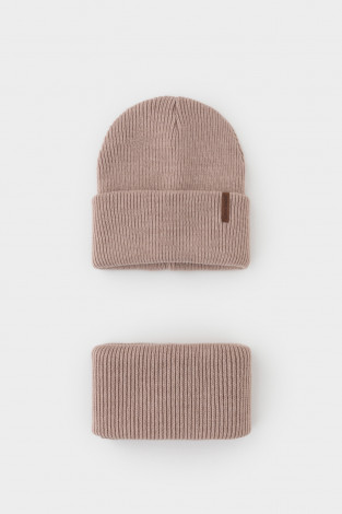 Комплекты вязаные, артикул: КВ 22016/ш, цвет: бежевый - 2 фото