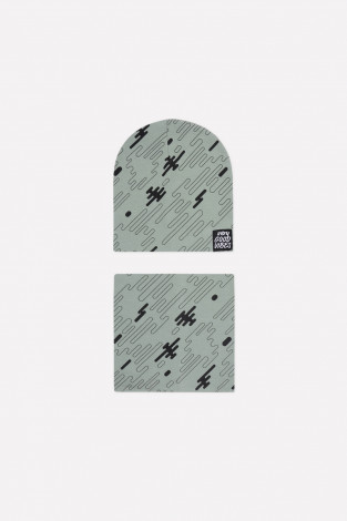 Шапка для мальчика, артикул: К 8125, цвет: зеленый - 2 фото