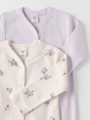 Комбинезон для новорожденных, артикул: К 6523-2уп, цвет: фиолетовый - 2 фото