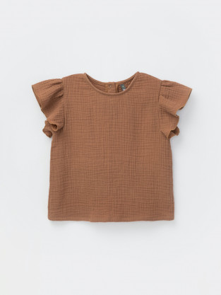 Футболка для девочки, артикул: ТК 30003, цвет: коричневый - 2 фото