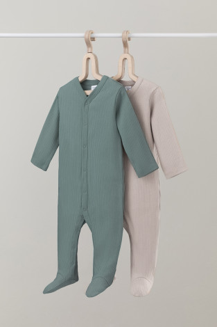 Комбинезон для новорожденных, артикул: К 6523-2уп, цвет: бежевый - 2 фото