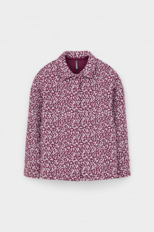 Рубашка для девочки, артикул: КР 302578, цвет: бордовый - 2 фото