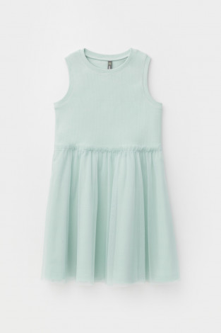 Платье для девочки, артикул: КР 5868, цвет: голубой - 2 фото