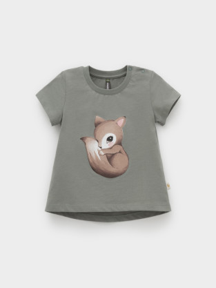 Футболка для девочки, артикул: КР 302860, цвет: хаки - 2 фото