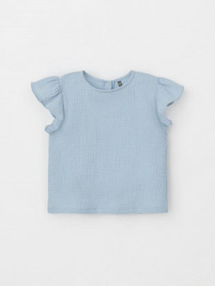 Футболка для девочки, артикул: ТК 30003, цвет: голубой - 2 фото