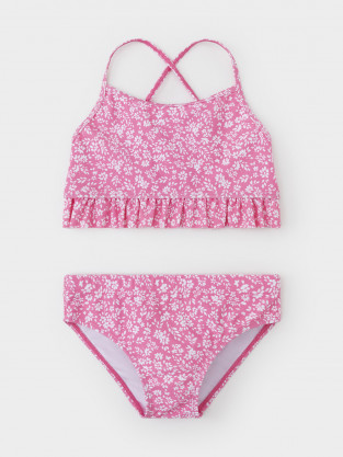 Купальник для девочки, артикул: ТК 17017/1н ФВ, цвет: ярко-розовый - 2 фото