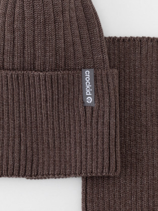 Комплект вязаный для мальчика, артикул: КВ 22012/25, цвет: коричневый - 2 фото